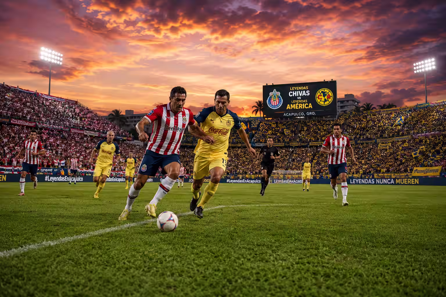 Leyendas Chivas vs Leyendas América en Acapulco